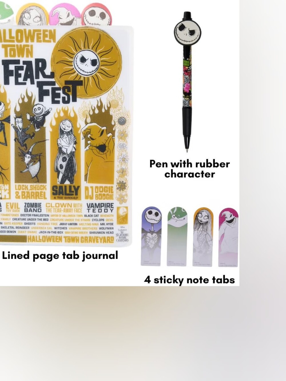 The Nightmare Before Christmas Sticky Note & Bookmark Set - Multi - Picture 3 of 9